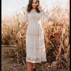 Piper and Scoot Hartland Lace Dress in Cream